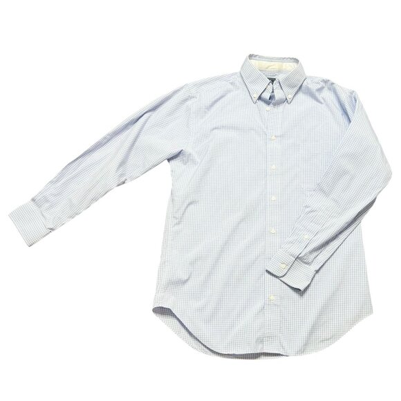 Jos A Bank Other - Jos A Bank Shirt Mens Neck Size 15.5 Travel Tech Tailored Fit Blue White Plaid